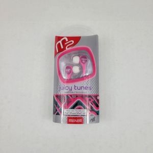 Maxell Juicy tunes pink earbuds